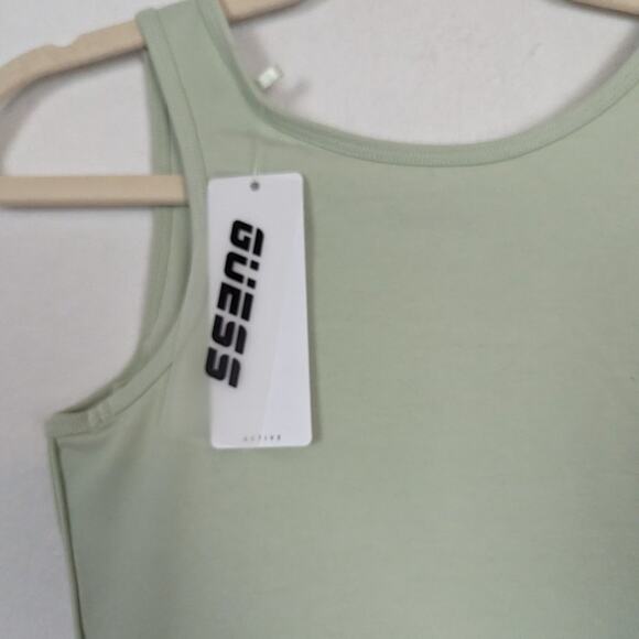 NWT Guess Pastel Green Eco Active Logo Athletic Tank Top - Picture 8 of 8